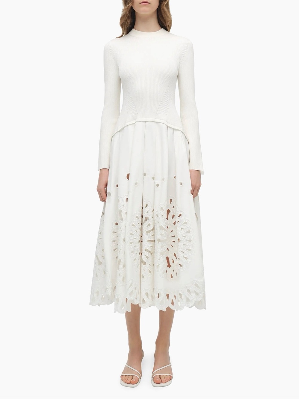 Daila Floral Appliqué Sleeveless Maxi Dress